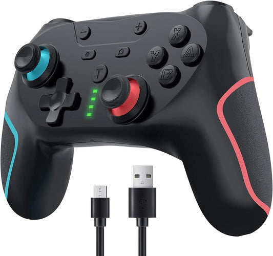 Matbip Wireless Controller for Switch/Switch Lite/Switch OLED/Switch 2  Wireless controller with 2 back buttons  3-level TURBO adjustable(blue&red)
