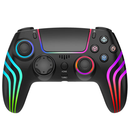 MINSWC Wireless PS5 Controller with RGB Lighting - Compatible with PS5, Windows PC, Android/iOS - Black