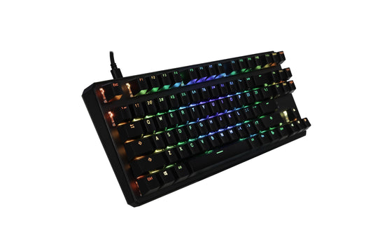 TECWARE Phantom+ 87 Key TKL Mechanical Gaming Keyboard, Wraith Red Switch, RGB LED, ABS Material
