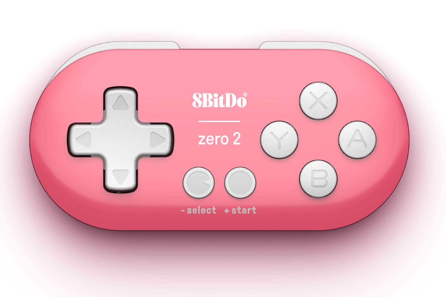 Nargos Mini Controller Zero 2 - Bluetooth Key Chain Sized for Nintendo Switch, Windows, Android, macOS - Pink Edition