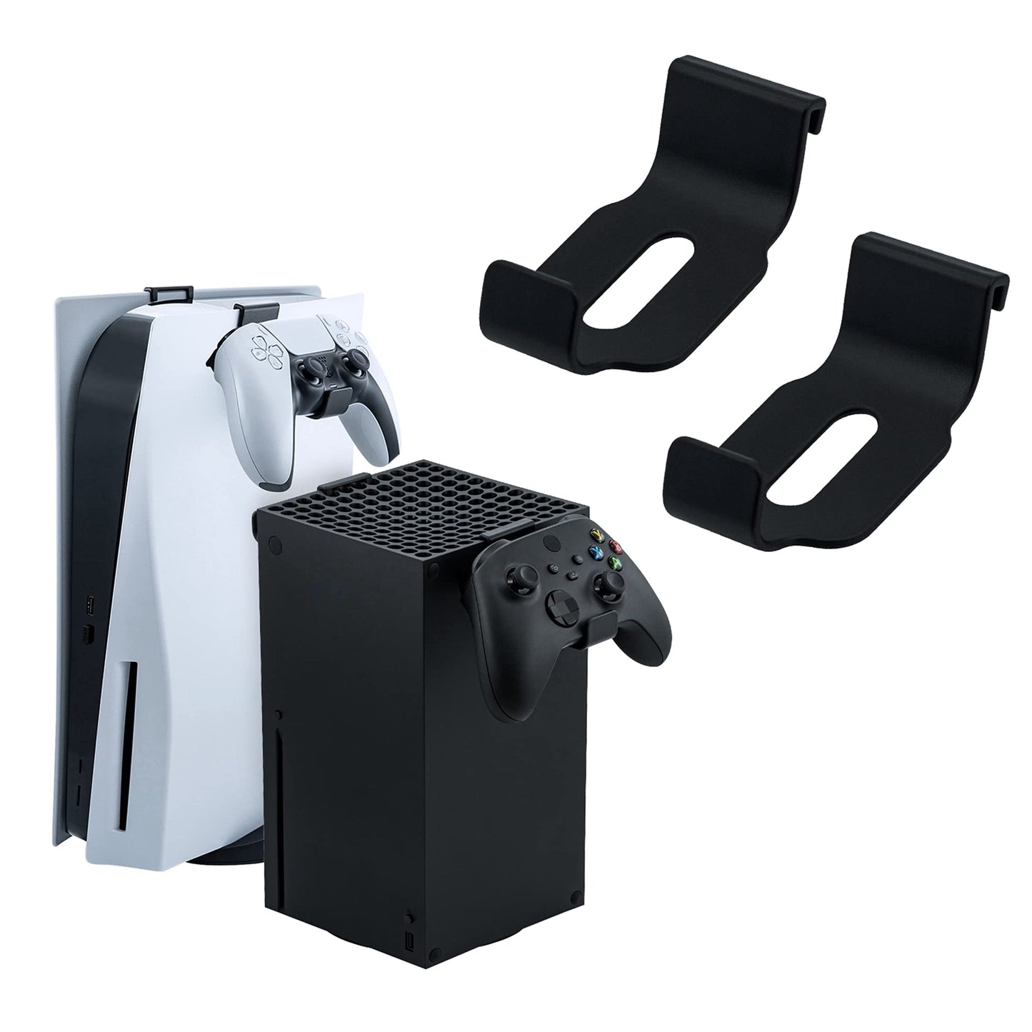 Mcbazel Controller Holder for PS5  Controller Stand Mount for Xbox Series X  Storage Bracket for Playstation 5/ Xbox Sereis X Controllers - No Screws & No Adhesive Tape