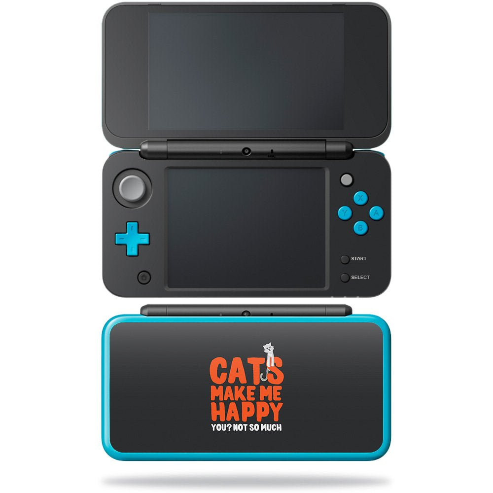 MightySkins Skin Compatible with New Nintendo New 2DS XL - Cats Make Me Happy | Protective, Durable, and Unique Vinyl Decal wrap