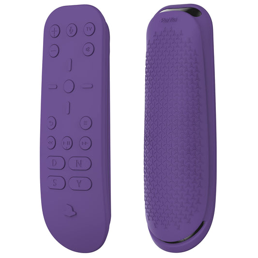 PlayVital Silicone Protective Remote Case for ps5 Media Remote Cover  Ergonomic Design Full Body Protector Skin for ps5 Remote Control - Purple