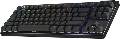 Logitech G PRO X TKL Wireless Gaming Keyboard - Tenkeyless, LIGHTSYNC RGB, PBT Keycaps, Tactile Switches (GX Brown), Black