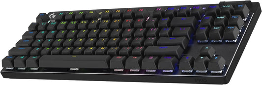 Logitech G PRO X TKL Wireless Gaming Keyboard - Tenkeyless, LIGHTSYNC RGB, PBT Keycaps, Tactile Switches (GX Brown), Black