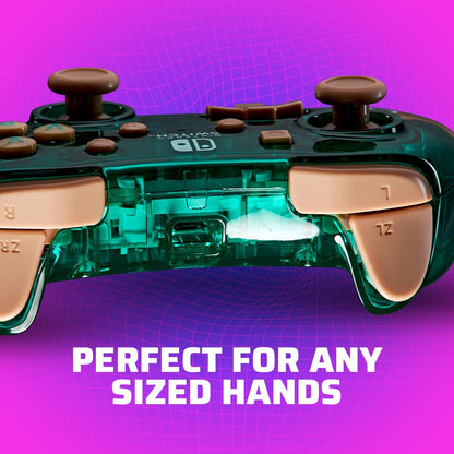 PDP Rock Candy Enhanced Wired Pro Controller for Nintendo Switch - Timmy & Tommy Teal, Ergonomic Design, Model 500-181-NA-TTM