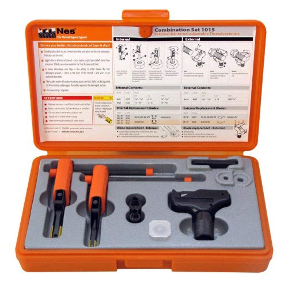 NES Universal Thread Repair Kit NES1A, 21, 22 - 3-Piece, Orange, Model NES1015