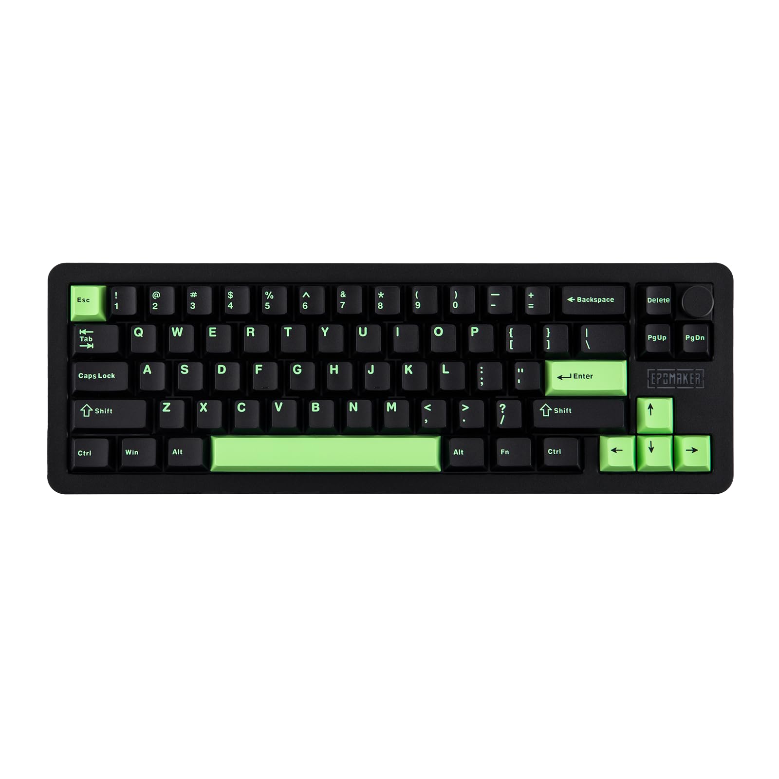 EPOMAKER Galaxy68 QMK/VIA Wireless Mechanical Keyboard  Anodized Aluminum  TOP/Gasket  6000mAh  RGB Side/Backlight  65% Gaming Keyboard with Hot-Swap Creamy Switch (Black  Marble White Switch)