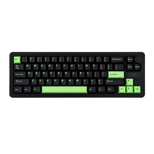 EPOMAKER Galaxy68 QMK/VIA Wireless Mechanical Keyboard  Anodized Aluminum  TOP/Gasket  6000mAh  RGB Side/Backlight  65% Gaming Keyboard with Hot-Swap Creamy Switch (Black  Marble White Switch)