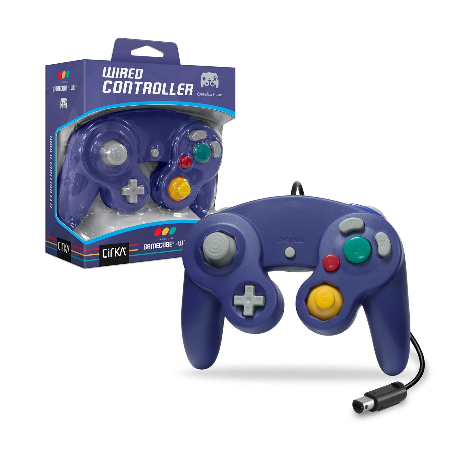 Hyperkin CirKa Wired Controller for GameCube/Wii, Model 828706803066, Purple Color