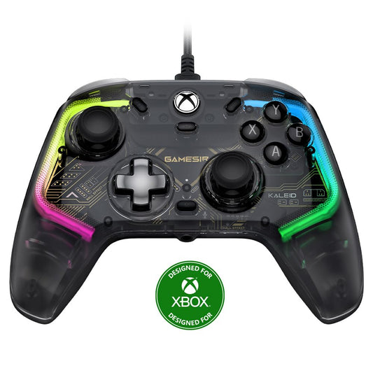 GameSir Kaleid Wired Controller for Xbox Series X|S  Xbox One Windows 10/11 & Steam  Plug and Play Gaming Gamepad  Transparent Video Game Controller with Hall Effect Joysticks/Hall control button