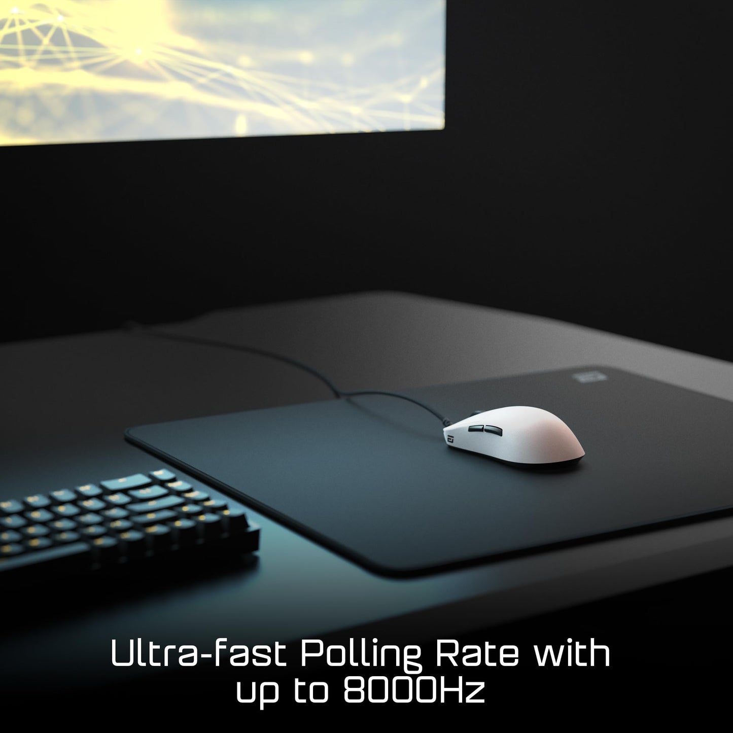 ENDGAME GEAR OP1 Wired Gaming Mouse - 8000Hz Polling, PixArt PAW3395 Sensor, Kailh GX Switches, White