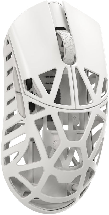 SMACKAPE WLMOUSE Beast X Mini Pro Gaming Mouse, 34g, 30000 DPI, 8K Polling Rate, Milky White, OM Switch-Side Slits, 