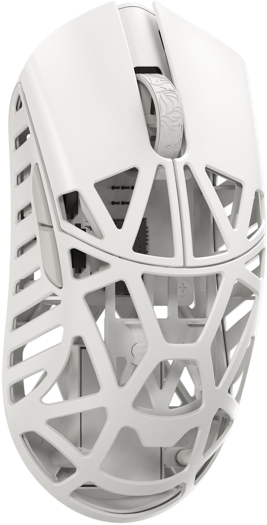 SMACKAPE WLMOUSE Beast X Mini Pro Gaming Mouse, 34g, 30000 DPI, 8K Polling Rate, Milky White, OM Switch-Side Slits, 