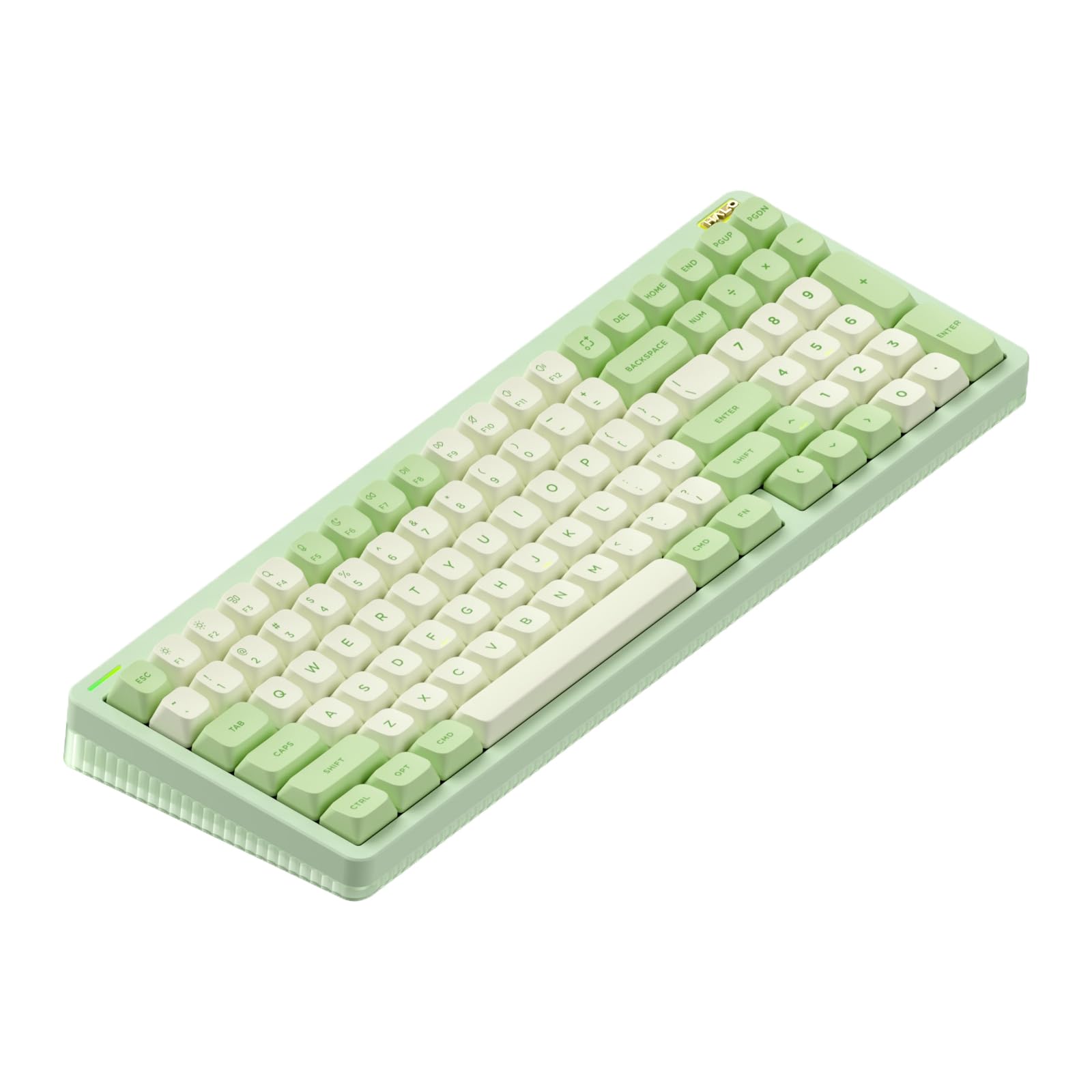 nuphy Halo96 V2 Wireless Keyboard - Gasket Structure, 96% Hot Swappable, RGB Backlit, Mint Switches, Green