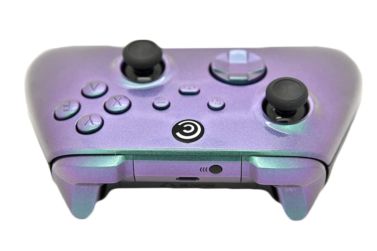 Custom Controllerzz Wireless Controller for Xbox Series X/S & PC - Green Chameleon Design with Inserts