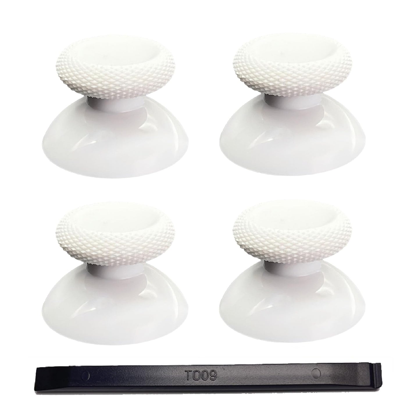 4PCS Custom Analog Thumb Sticks for Meta Quest 3 Controller  Replacement Thumbsticks for Oculus Quest 2 Left Right Controller  VR Accessories Repair Kit Joysticks Buttons for Metaquest Pro - White