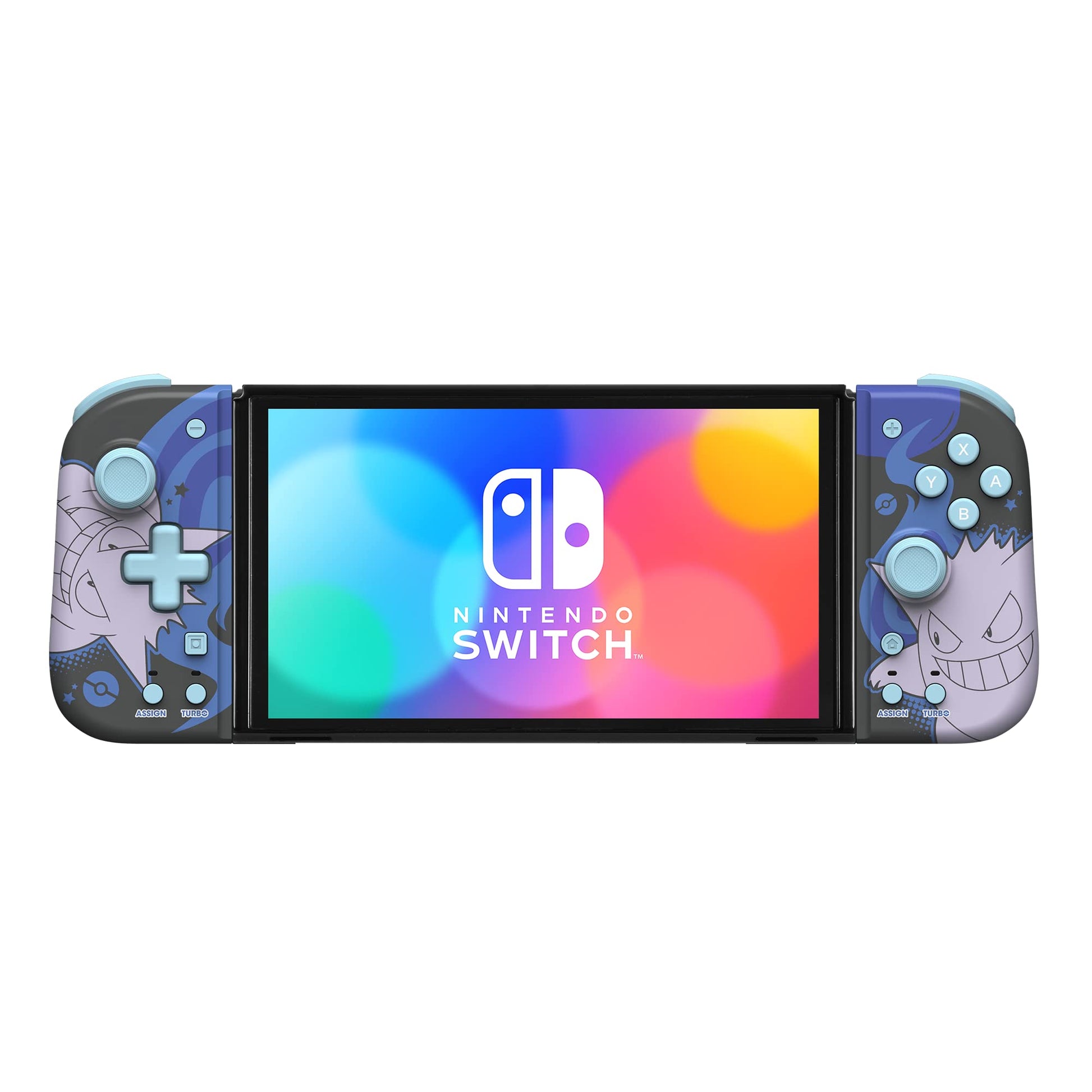 HORI Nintendo Switch Split Pad Compact Controller (Gengar) - Ergonomic Handheld Design, Officially Licensed, Multicolor