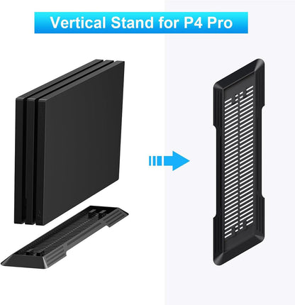 Younik Vertical Stand for P4 Pro - Built-in Cooling Vents, Non-Slip Base, Model YK-008, Black