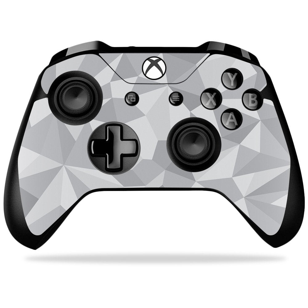 MIGHTY SKINS Xbox One X Controller Skin - Gray Polygon Vinyl Decal Wrap, Durable & Protective, Easy to Apply, Model MIXBONXCO-Gray Polygon