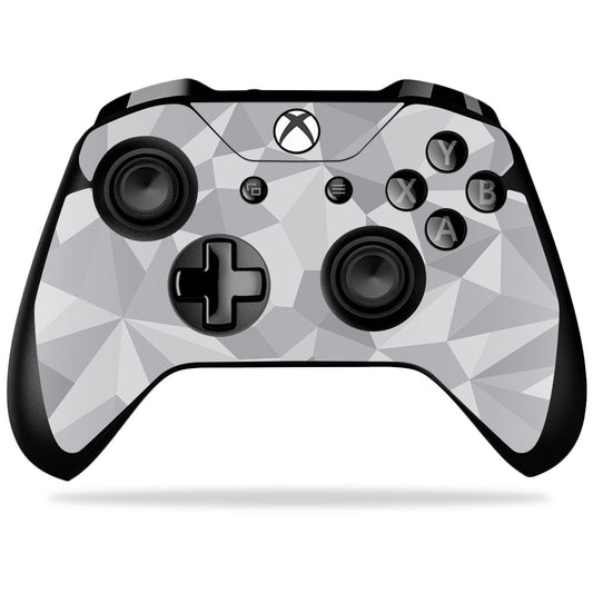MIGHTY SKINS Xbox One X Controller Skin - Gray Polygon Vinyl Decal Wrap, Durable & Protective, Easy to Apply, Model MIXBONXCO-Gray Polygon