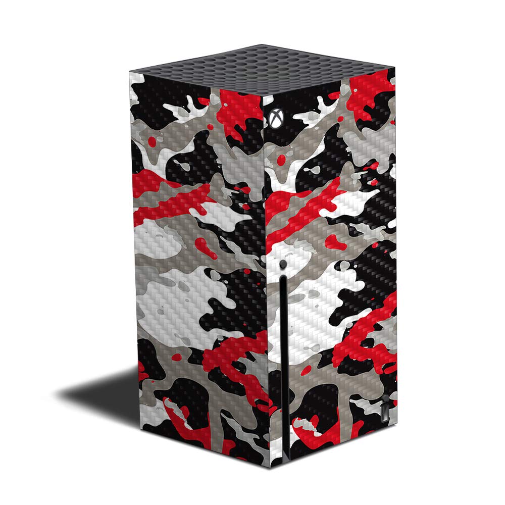 MightySkins Carbon Fiber Skin Compatible with Xbox Series X - Red Camo | Protective  Durable Textured Carbon Fiber Finish | Easy to Apply and Change Styles | Made in The USA (CF-MIXBSERX-Red Camo)