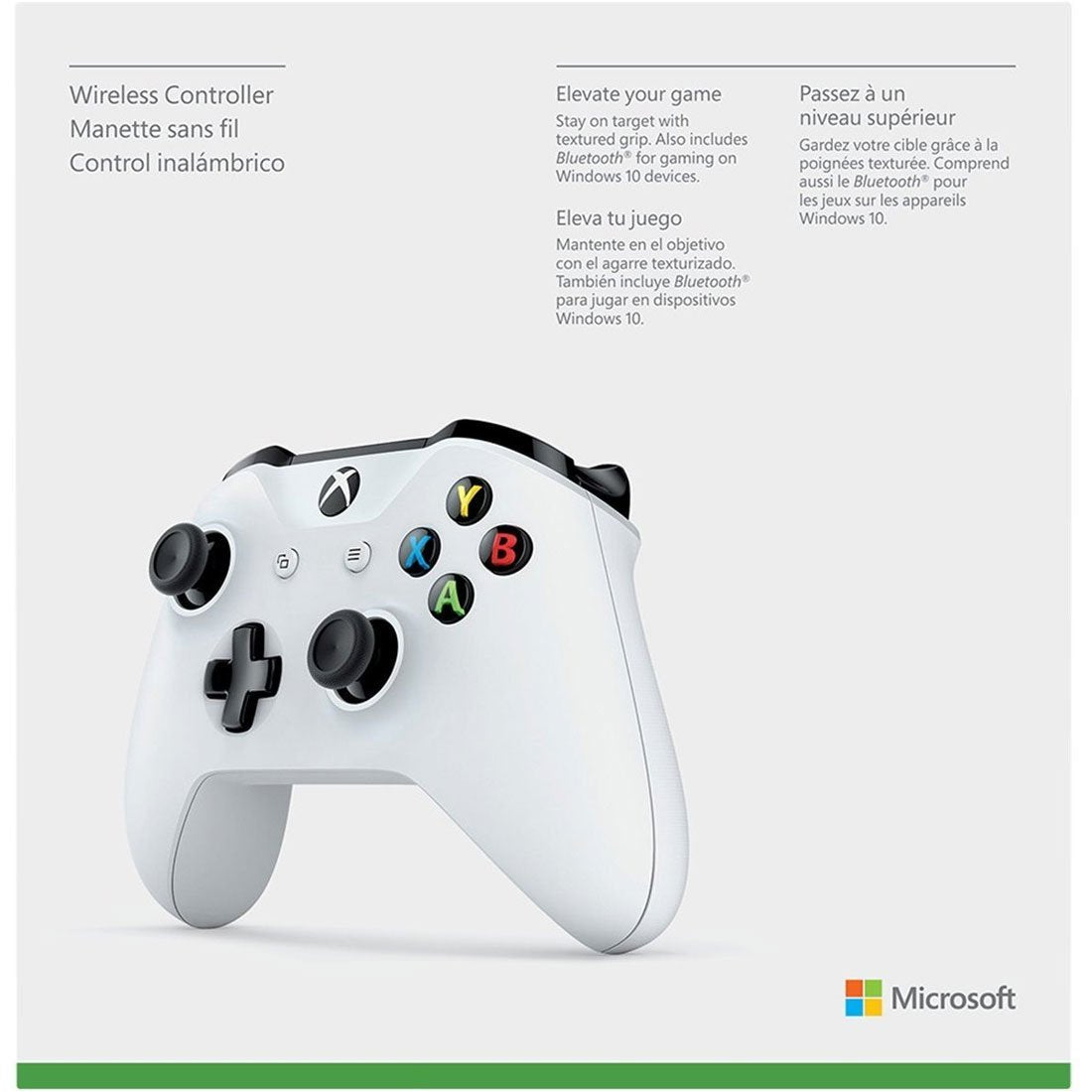 Microsoft Xbox One Wireless Controller - White, 6.89"x2.87"x6.97", Renewed