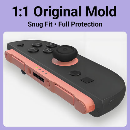 QUBAMG Switch 2 Thumb Caps - 8PCS Soft Silicone Joystick Covers, Non-Slip, Black