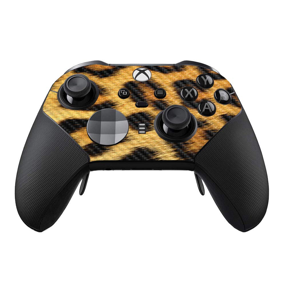 MightySkins Carbon Fiber Skin Compatible with Xbox Elite Series 2 Controller - Cheetah | Protective  Durable Textured Carbon Fiber Finish | Easy to Apply  Remove  and Change Styles | Made in The USA