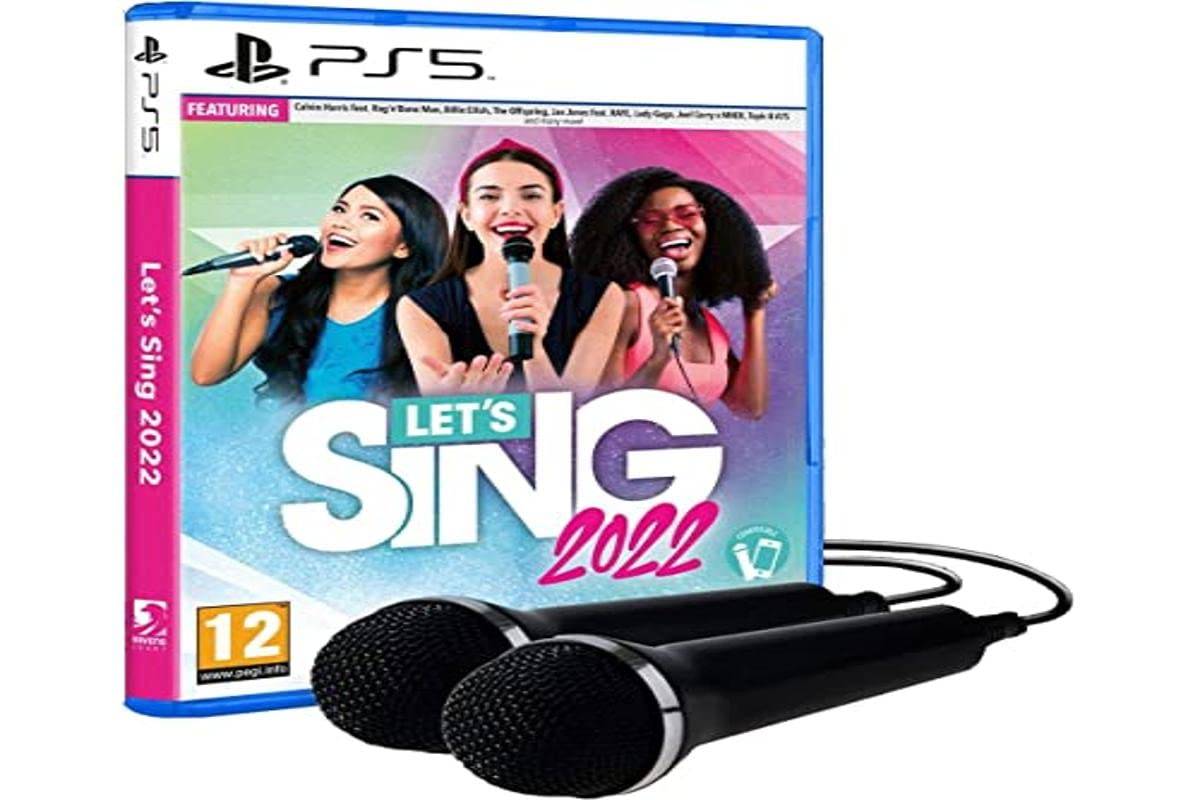 partyNS COURT 1180490 Lets Sing 2022 - Double Mic Bundle Black