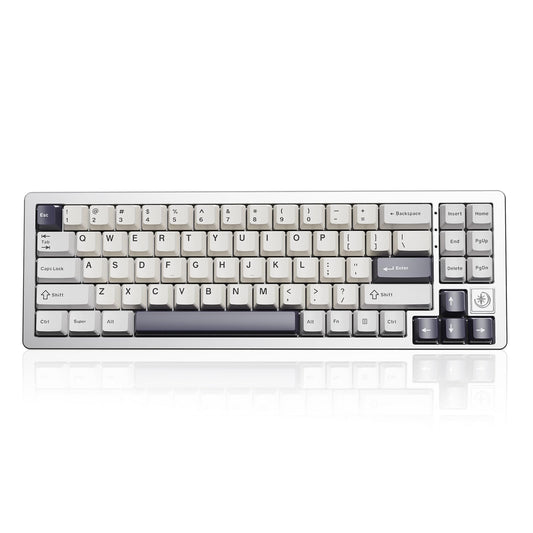 YUNZII AL71 68% Mechanical Keyboard  Full Aluminum CNC  Hot Swappable Gasket  2.4GHz Wireless BT5.0/USB-C Wired Gaming Keyboard NKRO Programmable RGB  for Win/Mac(Silver stone White Switch)