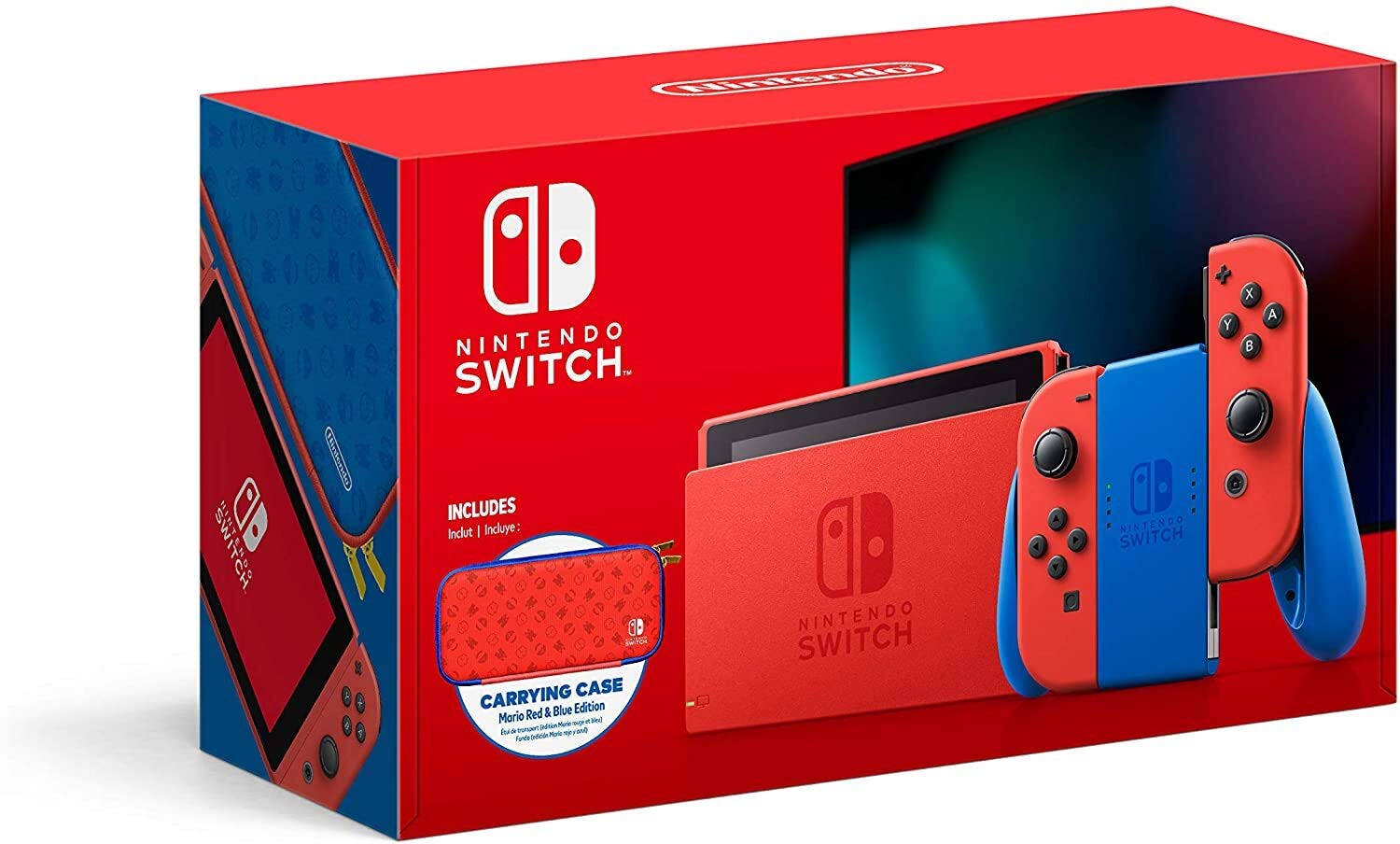 Nintendo Switch Console - Mario Red & Blue Edition - Model HADSRAAAF