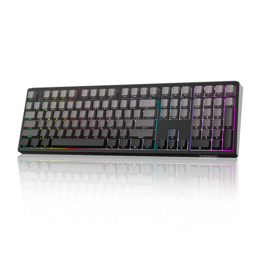 MechLands EPOMAKER TH108 Full Size Mechanical Keyboard  Wireless Gaming Keyboard  8000mAh Battery  Creamy Gasket  108 Keys  Hot Swap  Custom Driver  RGB Backlights (Black  Sea Salt Silent Switch)