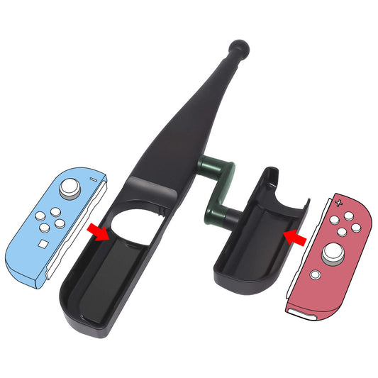 Geekria Fishing Rod Compatible with Nintendo Switch Controller, Fishing Game Kit Accessories for Switch/OLED, Works with Bass Pr
