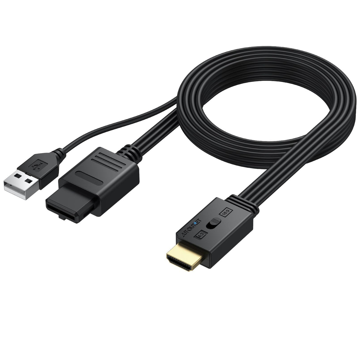 AUTOUTLET N64 to HDMI Converter  Supports 1080P(60hz) Output  4:3 & 16:9 Aspect Ratio Switch  Retro Gaming Adapter for N64  NGC  SNES on Modern TVs