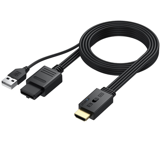 AUTOUTLET N64 to HDMI Converter  Supports 1080P(60hz) Output  4:3 & 16:9 Aspect Ratio Switch  Retro Gaming Adapter for N64  NGC  SNES on Modern TVs