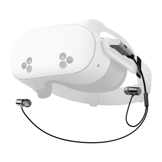 Orzero Type C Headphones Compatible for Quest 3S  uniquely Designed for VR Headset with PD100W Type C Charging Adapter  Ensures Continuous Quick Charging - Black