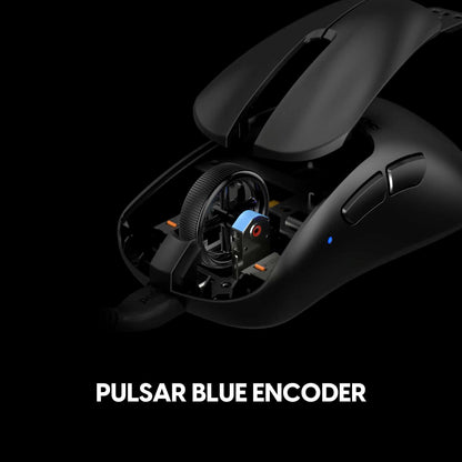 Pulsar Gaming Gears Xlite Wired Gaming Mouse - Ultra Lightweight 52g, 26000 DPI, Ergonomic, Black, Medium, Model PXV321D