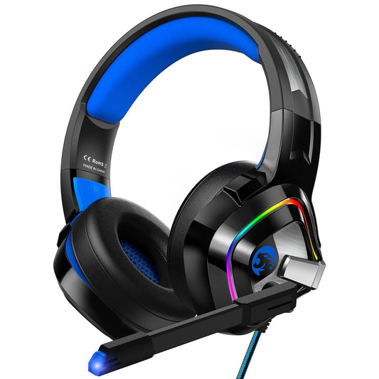 ZIUMIER Gaming Headset with Mic  Xbox One Headset with Noise Canceling Mic  PS4 Headset with Stereo Surround Sound  Over-Ear Headphones for PC  PS4  PS5  Xbox One  Xbox Series S/X  Laptop