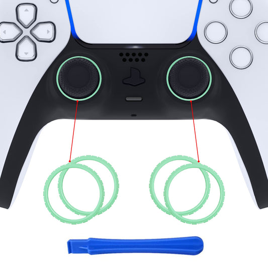 eXtremeRate Mint Green Replacement Accessories for PS5 Controller  Custom Accent Rings for PS5 Controller - Controller NOT Included