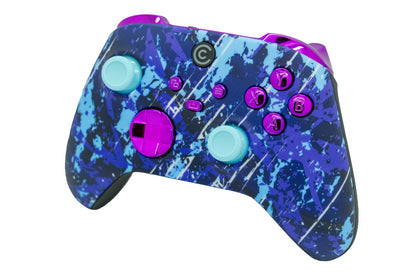 Custom Controllerzz Wireless Controller for Xbox Series X/S, Xbox One & PC - Midnight Surge & Purple Chrome Inserts