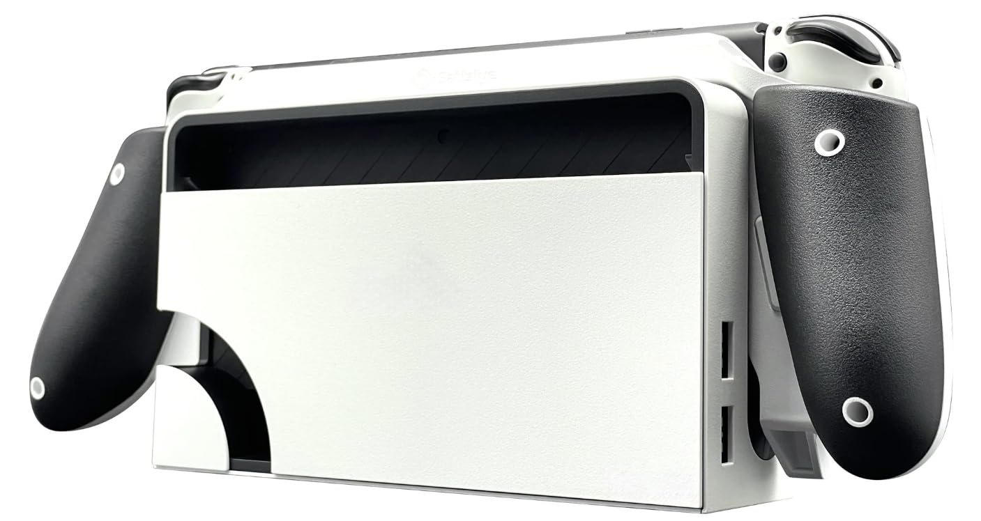 Satisfye ZenGrip Ronin White Dockable Switch Grip - Ergonomic & Comfortable Joy-Con Controller Accessory