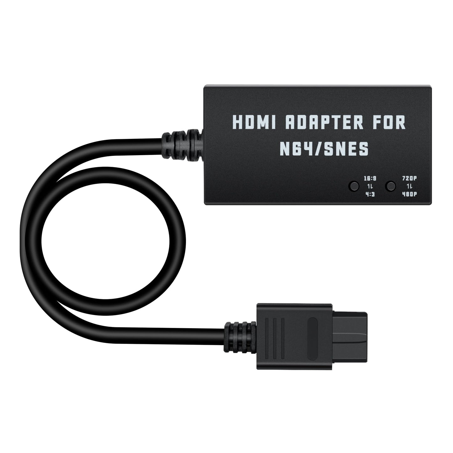 Mcbazel N64 to HDMI Converter Adapter for Nintendo GameCube/N64/SNES, Supports 4:3/16:9 Ratio, Black, Model MT-010248
