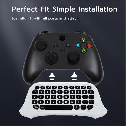 Mcbazel Mini Game Keyboard Wireless Chatpad for Xbox - 2.4G Receiver, 3.5MM Audio Jack, White, Model: thi-xbo-010184