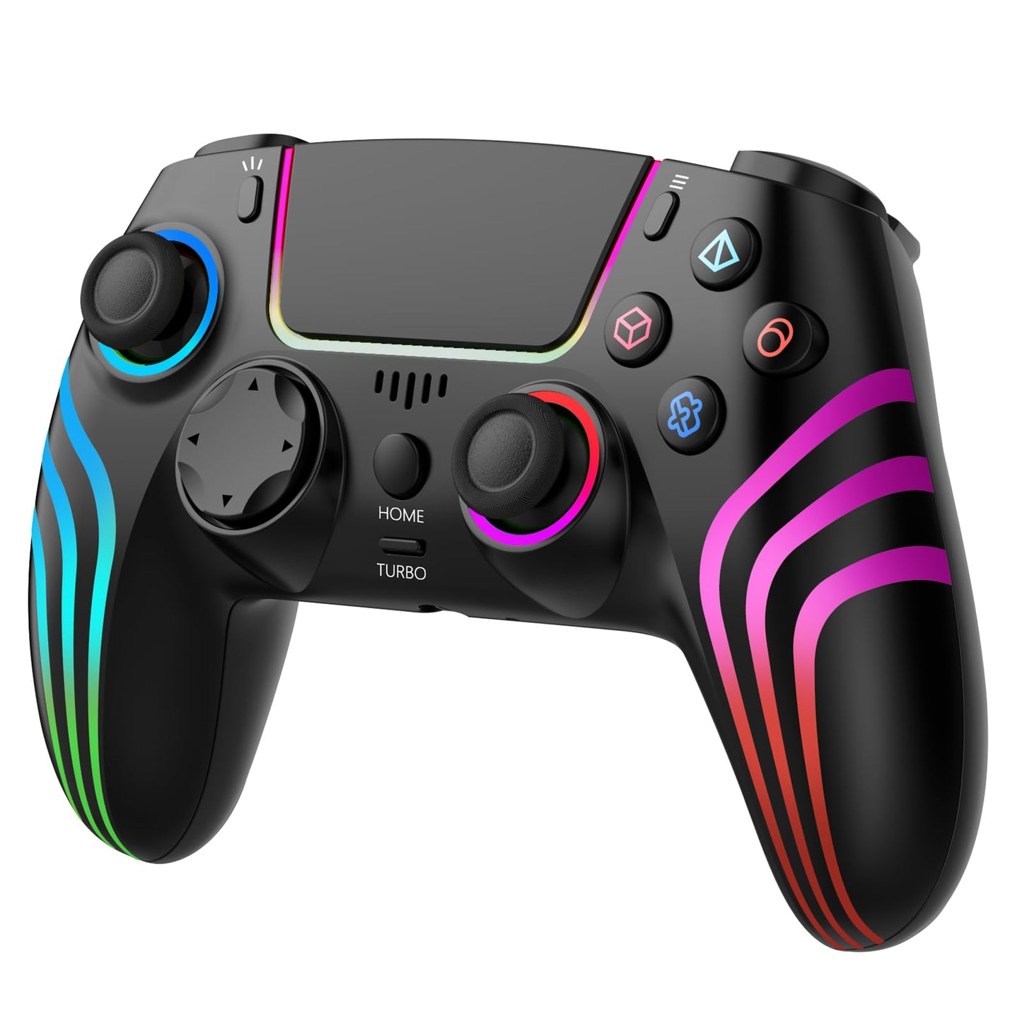 ZHCWM Wireless PS Gaming Controller with Turbo Function - Black