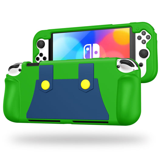 KENOBEE Silicone Case Compatible with Nintendo Switch OLED Model 2021, Soft Lightweight Ergonomic Grip Protective Cover with Sho