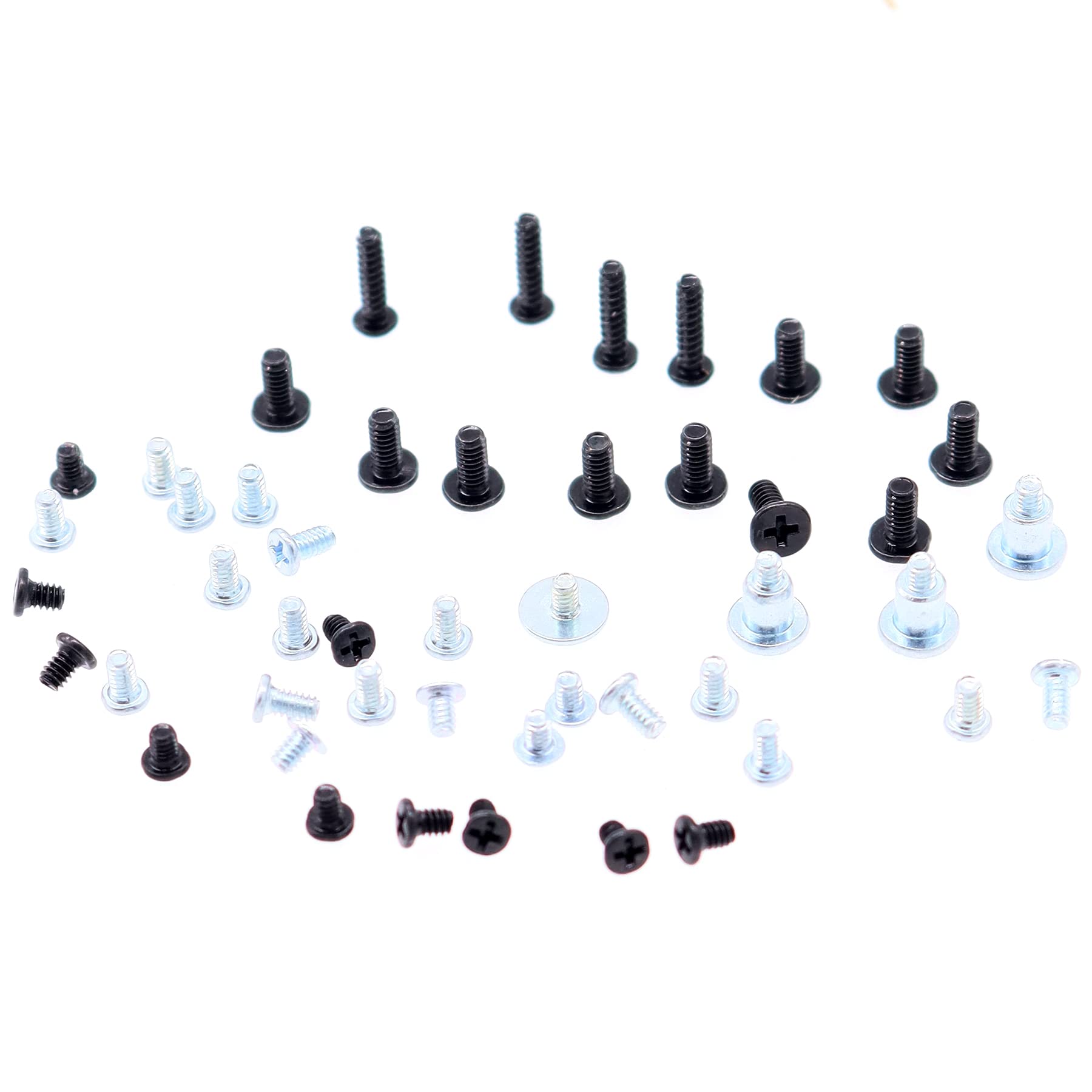 Deal4GO Philips Head Screw Set for Nintendo Switch - 51Screws, Alloy Steel, Black, Third Party Replacement Parts