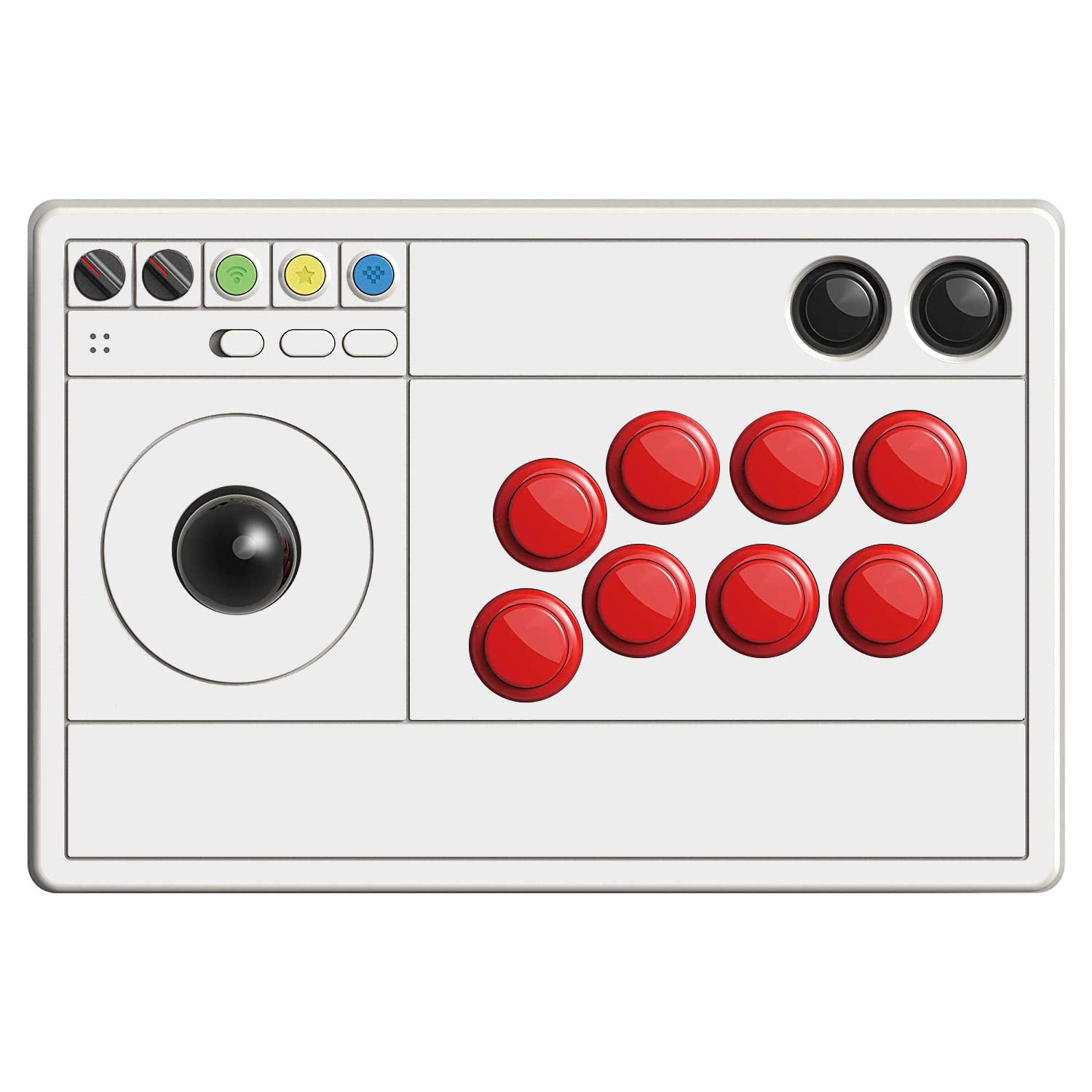 SopiGuard Sticker Skin for 8BitDo Arcade Stick Top Panel Only Vinyl Decal Wrap (Matte White)