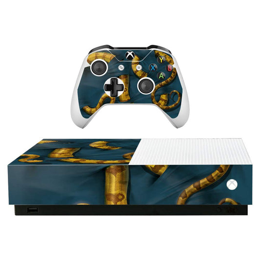 MightySkins Skin for Microsoft Xbox One S All-Digital Edition - Boa Constrictor | Protective  Durable  and Unique Vinyl Decal wrap Cover | Easy to Apply  Remove  and Change Styles | Made in The USA