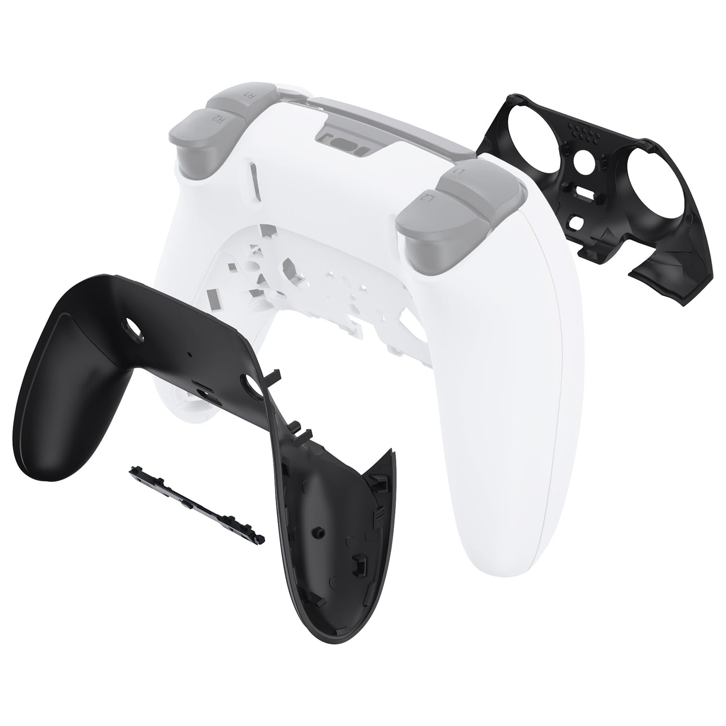 eXtremeRate PS5 Edge Controller Decorative Trim Shell, Custom Black Plates, Model CXQEGP006-JY